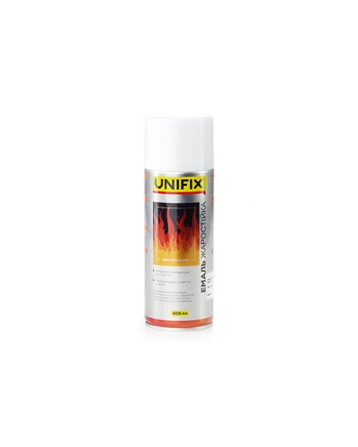 Эмаль жаропрочная RAL 9010 Белый 400мл UNIFIX
