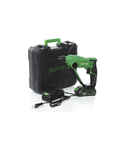Перфоратор SDS+ APRO 1,5Дж, 2А, 20CH, 1 (АКБ, кейс)