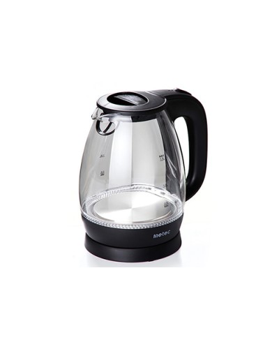 Електрочайник EK-03GB 1.7л, 1850-2200Вт, корпус скло, чорний Metec