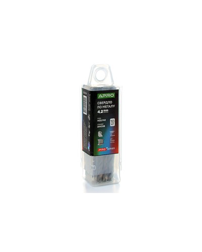 Сверло по металлу HSS/M2 (6542) Ø4,2мм (тубус, кратно 10шт) PRO APRO