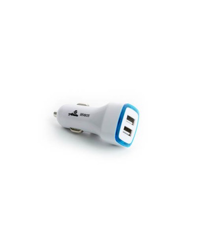 Автомобильное зарядное устройство 2 USB (12/24V - 5V 2,1A) белый, форма квадрат 12 Atelie