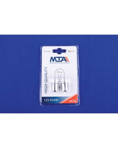 Лампа автомобільна 12V 10W Ba15s R10W (габарити, освітлення номерного знаку) (2шт) MTA