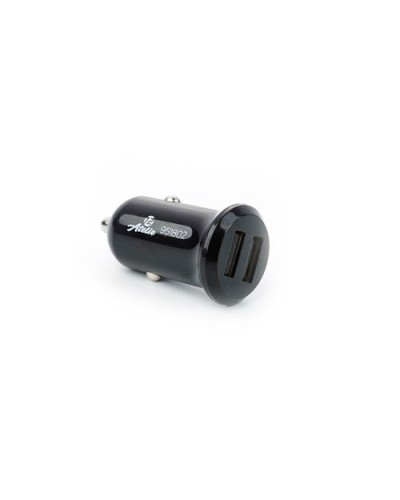 Автомобильное зарядное устройство 2 USB (12/24V - 5V 2,1A) черный КОМПАКТ 12 Atelie