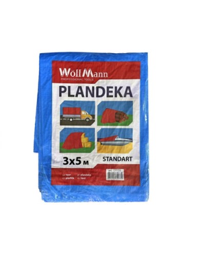 Тент 45 г/м²  синій 3х5м WoffMann