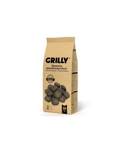 Брикеты древесноугольные 10кг Grilly