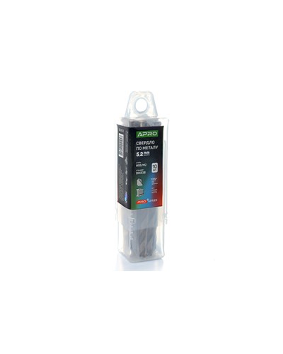 Сверло по металлу HSS/M2 (6542) Ø5,2мм (тубус, кратно 10шт) PRO APRO