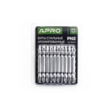 Біта 2-стороння РН2-РН2*65мм хром (10шт/уп) APRO