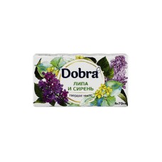 Мыло туалетное твёрдое косметическое 5*70г экопак ТМ Dobra Сирень и липа