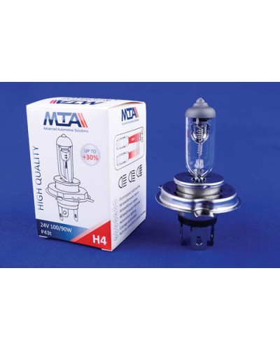 Лампа автомобільна H4 24V 100/90W P43T (ближня/дальня) MTA