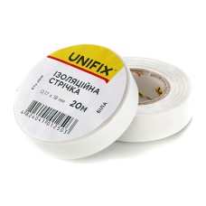 Ізоляційна стрiчка бiла 0.17х18мм 20м (пачка, кратно 10шт) UNIFIX