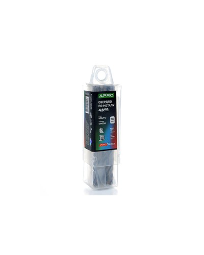 Свердло по металу HSS/M2 (6542) Ø4,8мм (тубус, кратно 10шт) PRO APRO