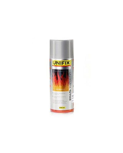 Эмаль жаропрочная RAL 9022 Серебро 400мл UNIFIX