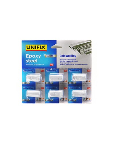 Холодне зварювання біле 6*10г (блістер) UNIFIX