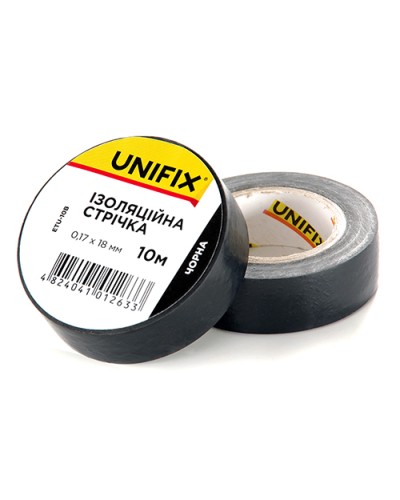 Ізоляційна стрiчка чорна 0.17х18мм 25м (пачка, кратно 10шт) UNIFIX