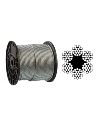 Трос оцинкований 10мм DIN 3060 (6х19 + FC) бухта 100м APRO