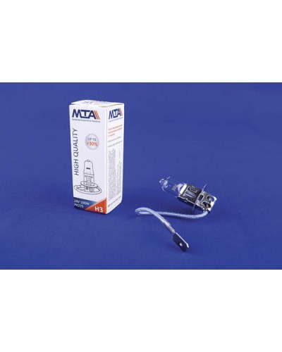 Лампа автомобильная H3 24V 100W PK22S (ближняя/дальняя, противотуманная) MTA