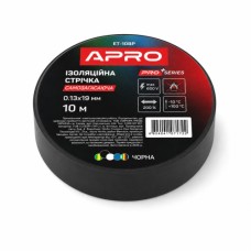 Ізоляцiйна стрiчка чорна мат. 0.13х19 мм 10 м (самозагасаюча) APRO PRO