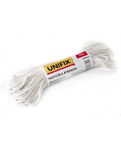 Мотузка в'язана 6мм, 15м біла UNIFIX