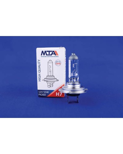 Лампа автомобільна H7 12V 55W PX26D (ближня/дальня, протитуманна) MTA