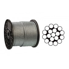 Трос оцинкований 1мм DIN 3053 (1x19) бухта 200м APRO