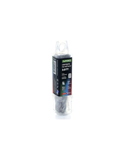 Сверло по металлу HSS/M2 (6542) Ø3,0мм (тубус, кратно 10шт) PRO APRO