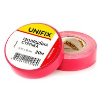 Изоляционная лента красная 0.17х18мм 20м (пачка, кратно 10шт) UNIFIX