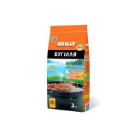 Вугілля деревне 3кг Grilly