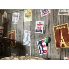 Самоклеющаяся 3D панель почтовые марки 700х700х4мм (091) SW-00001152