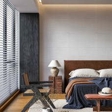 Самоклеящаяся 3D панель камень белый 700х700х6мм (151) SW-00001155