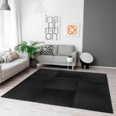 Пол пазл - модульное напольное покрытие черное 600x600x10мм (МР15) SW-00001169