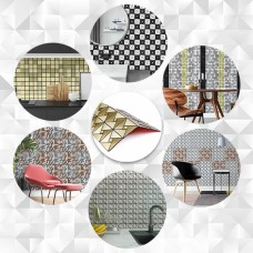 Самоклеющаяся алюминиевая плитка зеленое золото со стразами 300х300х3мм SW-00001172 (D)