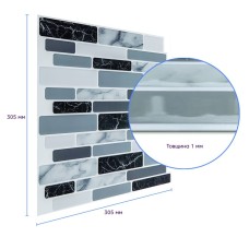 Самоклеющаяся полиуретановая плитка под мрамор 305х305х1мм SW-00001174