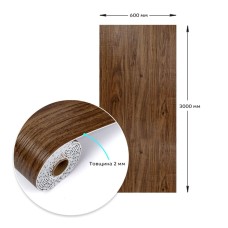 Самоклеящаяся виниловая плитка в рулоне каштан 3000х600х2мм SW-00001178