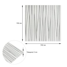 Самоклеящаяся 3D панель серебряные ленты 700х700х5мм (441) SW-00001185