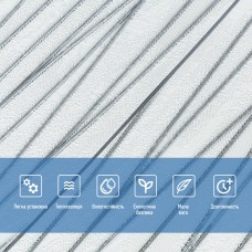 Самоклеящаяся 3D панель серебряные ленты 700х700х5мм (441) SW-00001185