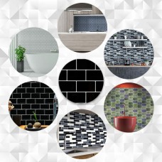 Самоклеющаяся полиуретановая плитка черный кирпич 305х305х1мм (D) SW-00001186