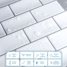 Самоклеющаяся полиуретановая плитка белый кирпич 305х305х1мм (D) SW-00001193