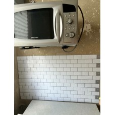 Самоклеющаяся полиуретановая плитка белый кирпич 305х305х1мм (D) SW-00001193