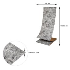 Самоклеющаяся 3D панель под черный мрамор в рулоне 19600x700x3мм (R061-3-20) SW-00001196