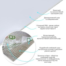 Самоклеящаяся виниловая плитка в рулоне белая 3000х600х2мм SW-00001284