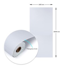 Самоклеящаяся виниловая плитка в рулоне белая 3000х600х2мм SW-00001284