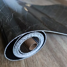 Самоклеящаяся виниловая плитка в рулоне черный мрамор 3000х600х2мм SW-00001289