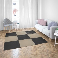 Самоклеящаяся плитка под ковролин бежевая 600х600х4мм SW-00001290