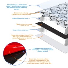 Самоклеющаяся алюминиевая плитка серебро со стразами 300х300х3мм SW-00001325 (D)