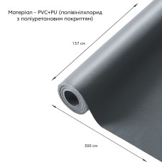 Самоклеющая экокожа в рулоне 1.37*3m*0.5mm DEEP GREY (D) SW-00001340