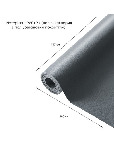 Самоклеюча екошкіра у рулоні 1.37*3m*0.5mm DEEP GREY (D) SW-00001340