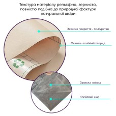 Самоклеющая экокожа в рулоне 1.37*1m*0.5mm BEIGE (D) SW-00001346