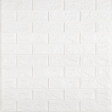 Самоклеющаяся 3D панель под белый кирпич в рулоне 19600x700x3мм (R001-3-20) SW-00001392