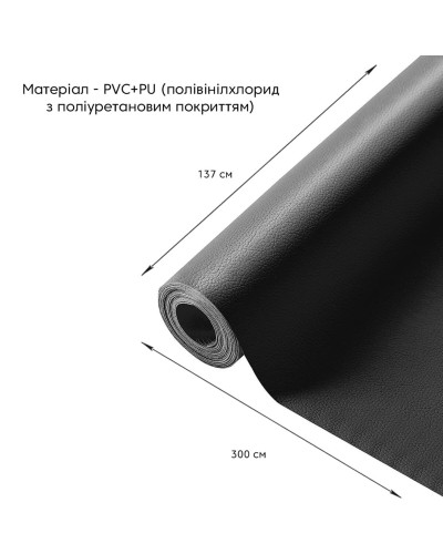 Самоклеюча екошкіра у рулоні 1.37*3m*0.5mm BLACK (D) SW-00001413