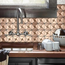 Самоклеющаяся алюминиевая плитка медная со стразами 300х300х3мм SW-00001416 (D)